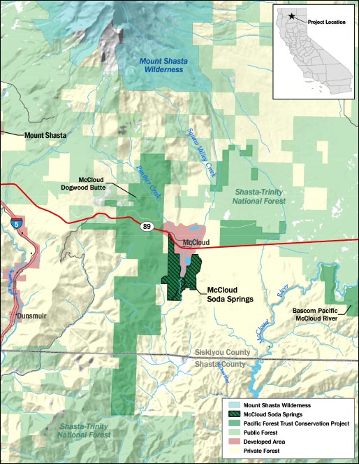 McCloud Soda Springs Map