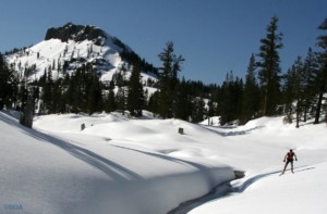 Skiing near Lake Tahoe